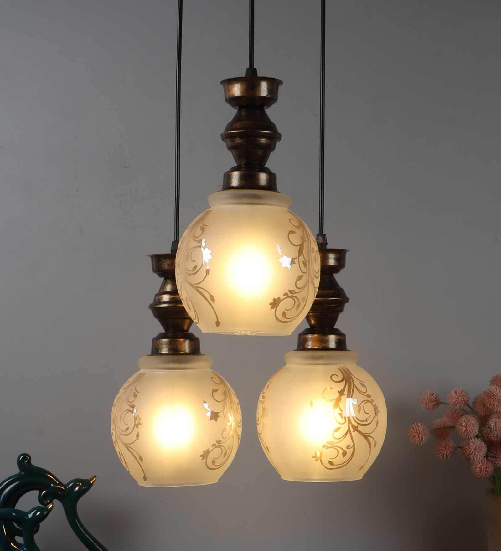 Lavazi Antique Gold PVC Cluster Hanging Light