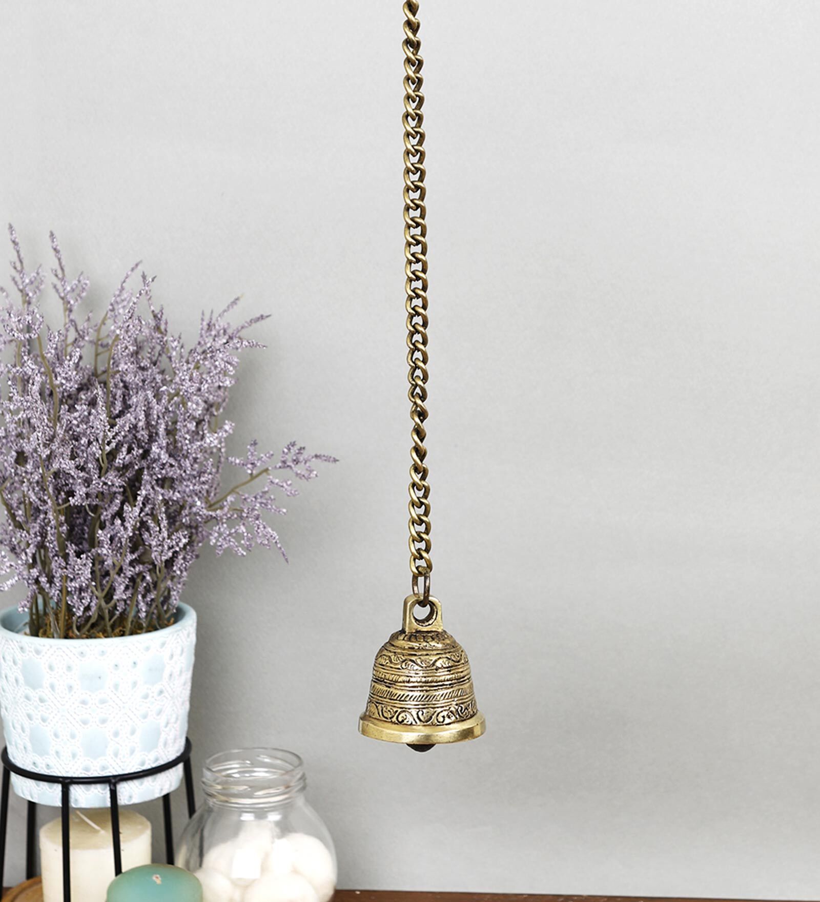 Antique Golden Brass Mandir Hanging Bell