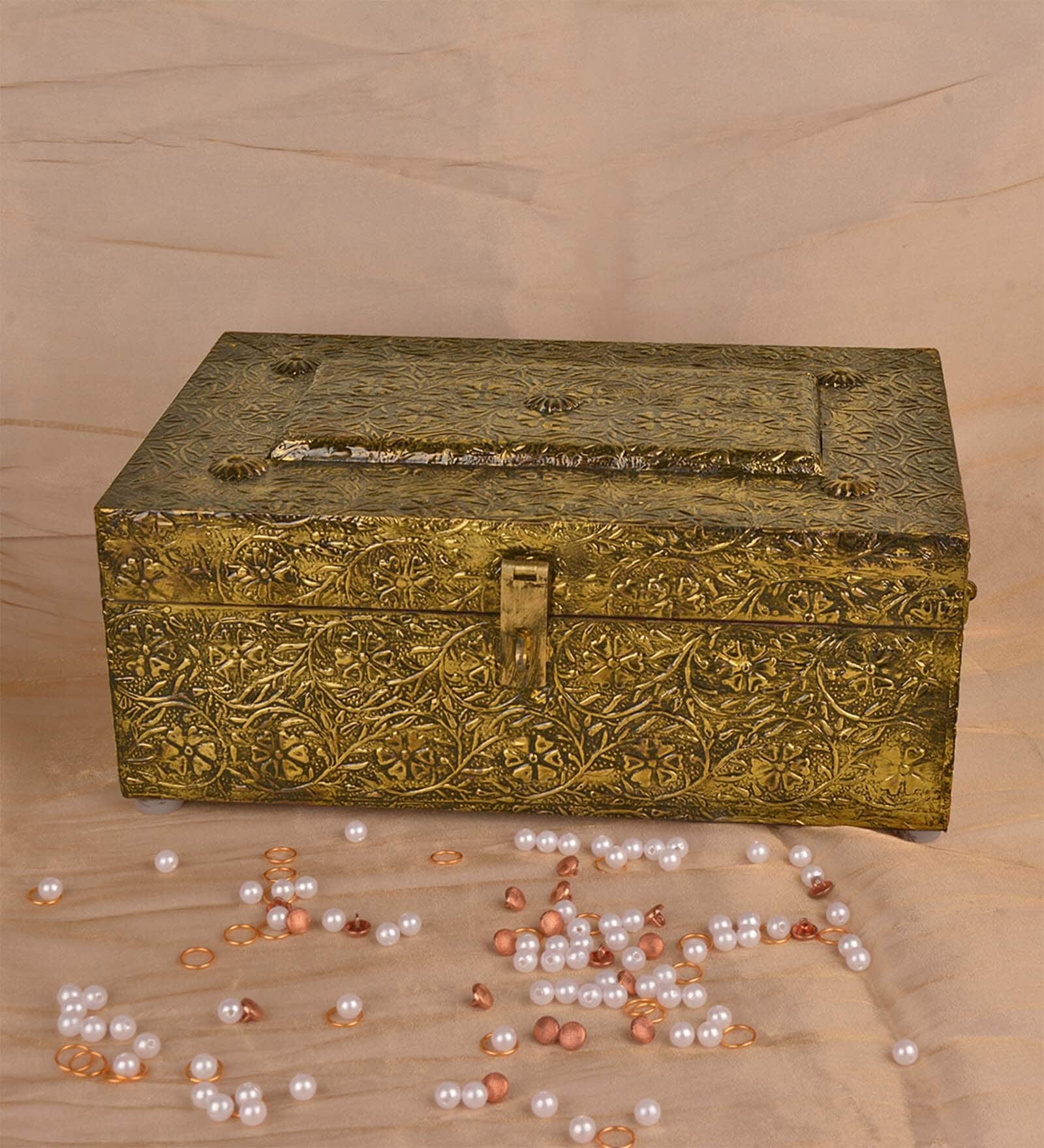 Antique Wood Wedding Trousseau Box Antique Wood Wedding Trousseau Box