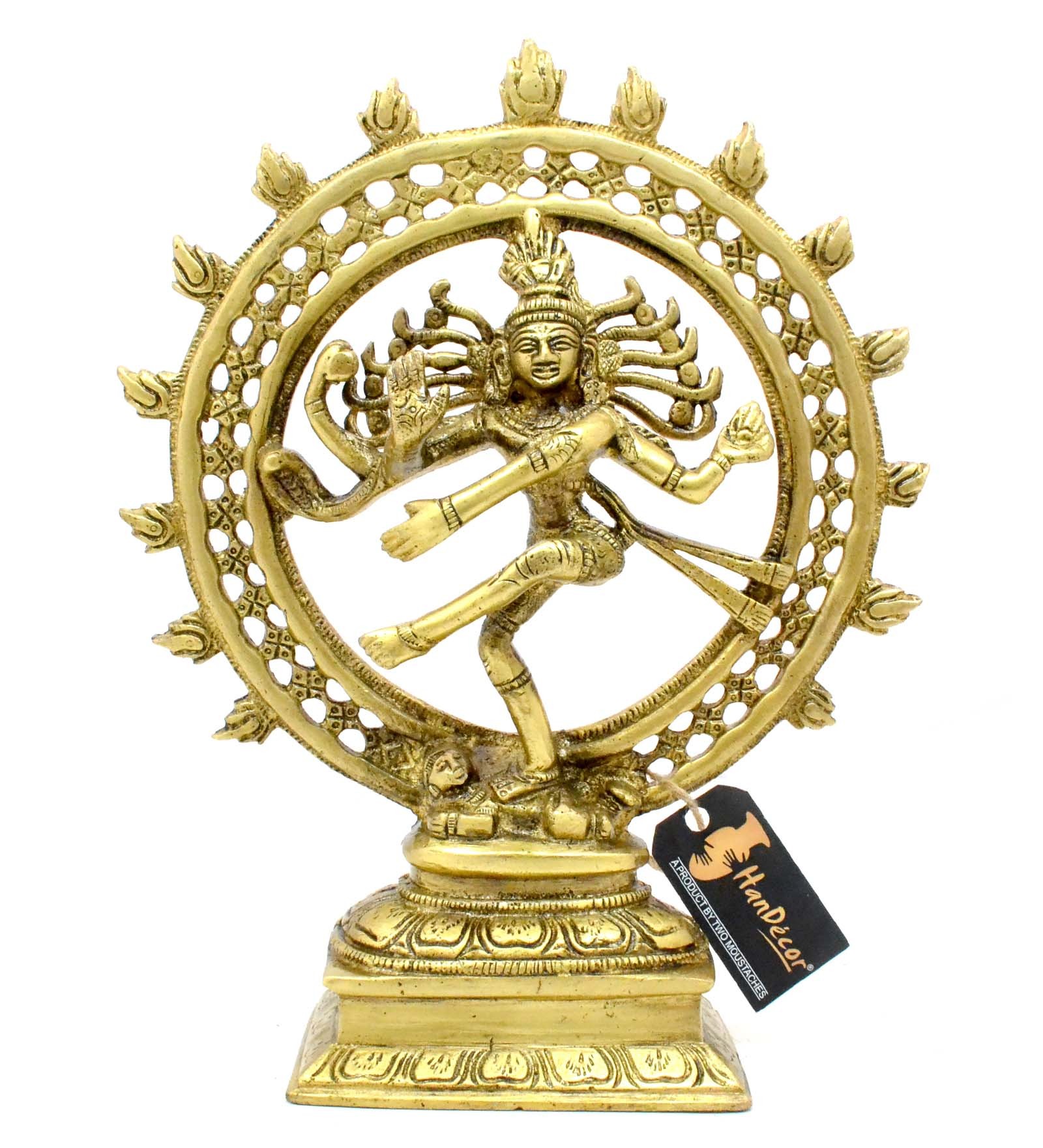 Yellow Brass Natraj Idol