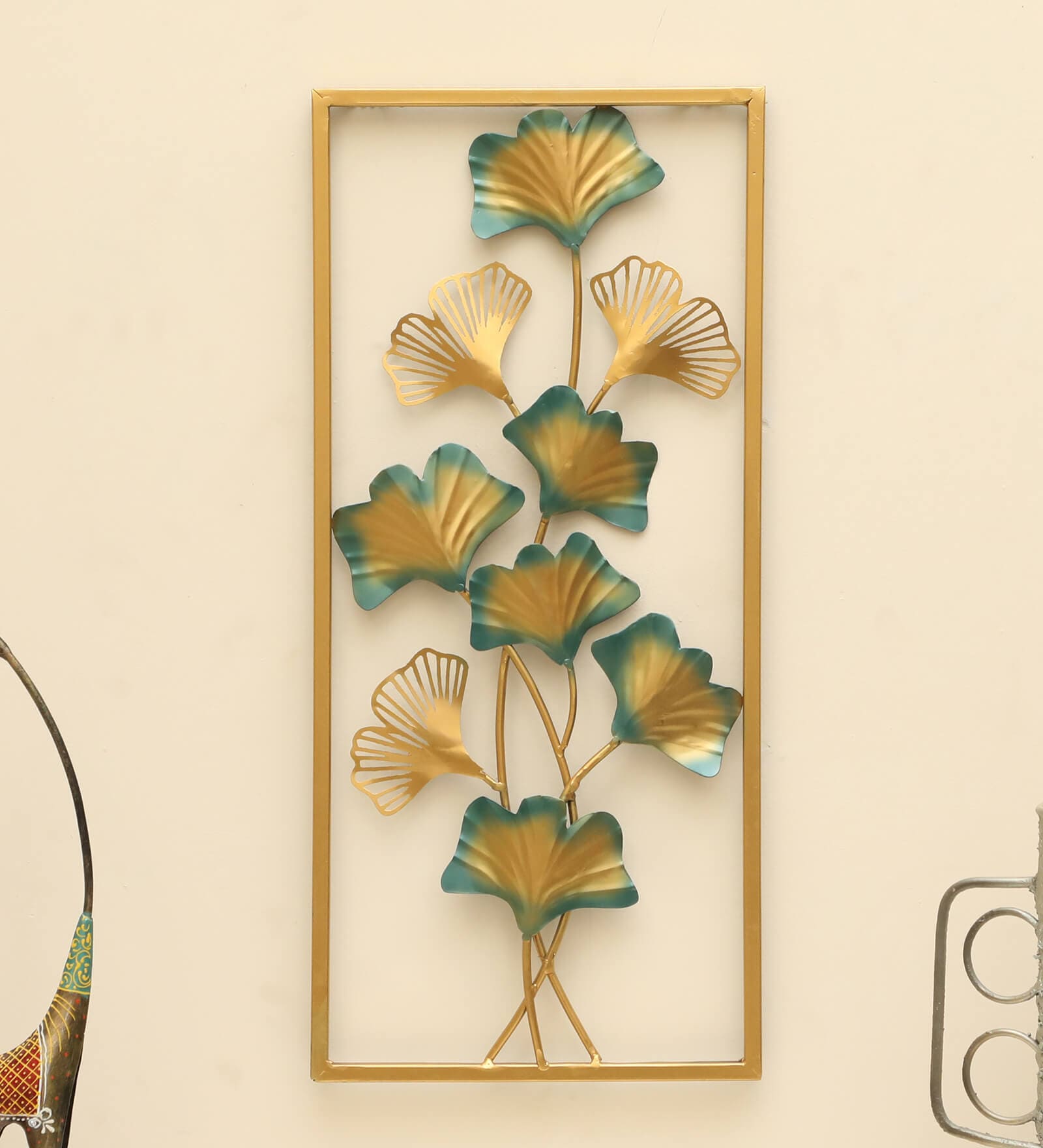Anuja Rectangular Ginko Wall Hanging