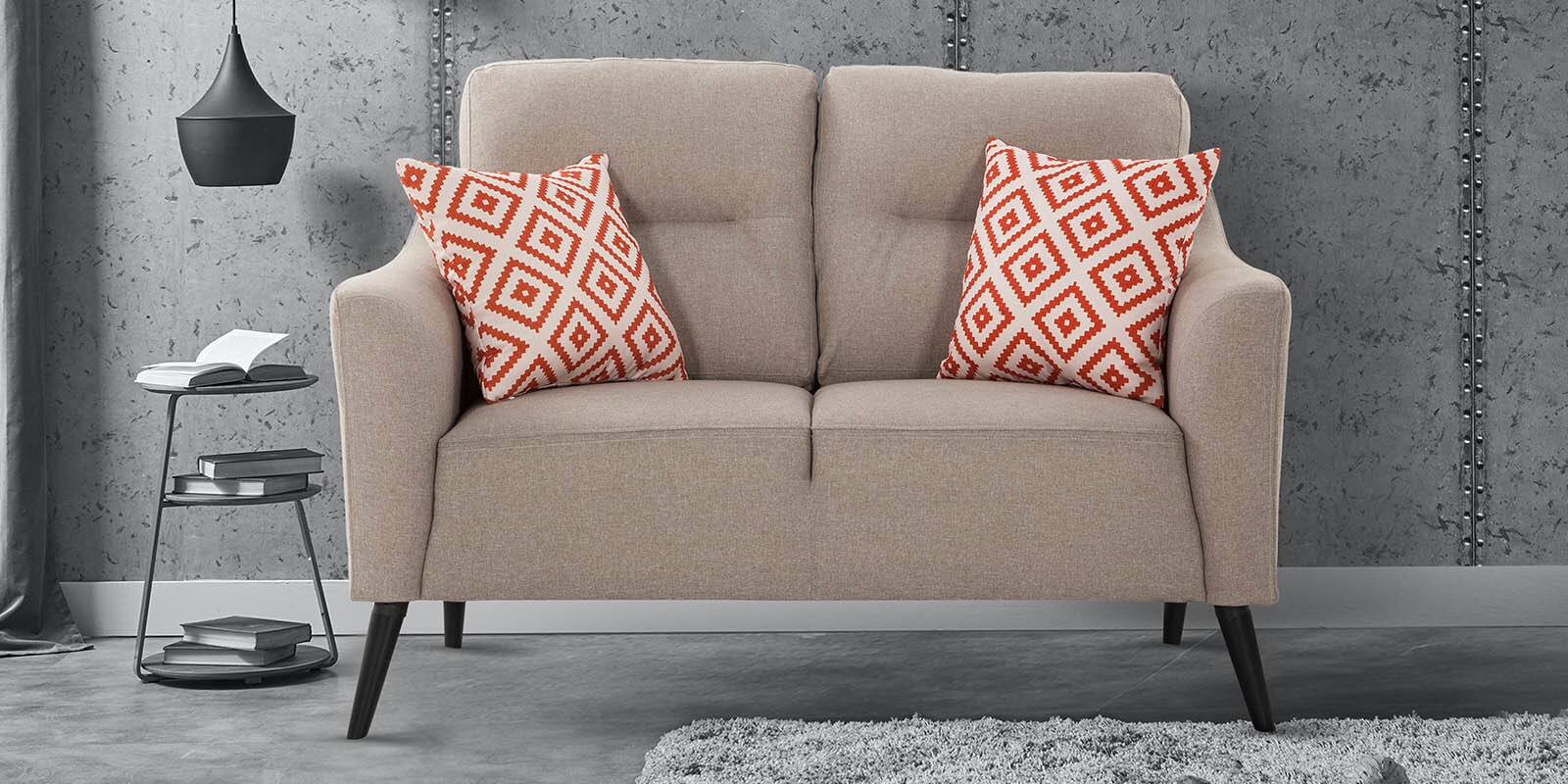 Buy Anchorage 2 Seater Sofa in Beige Colour at 30 OFF by Urban Living