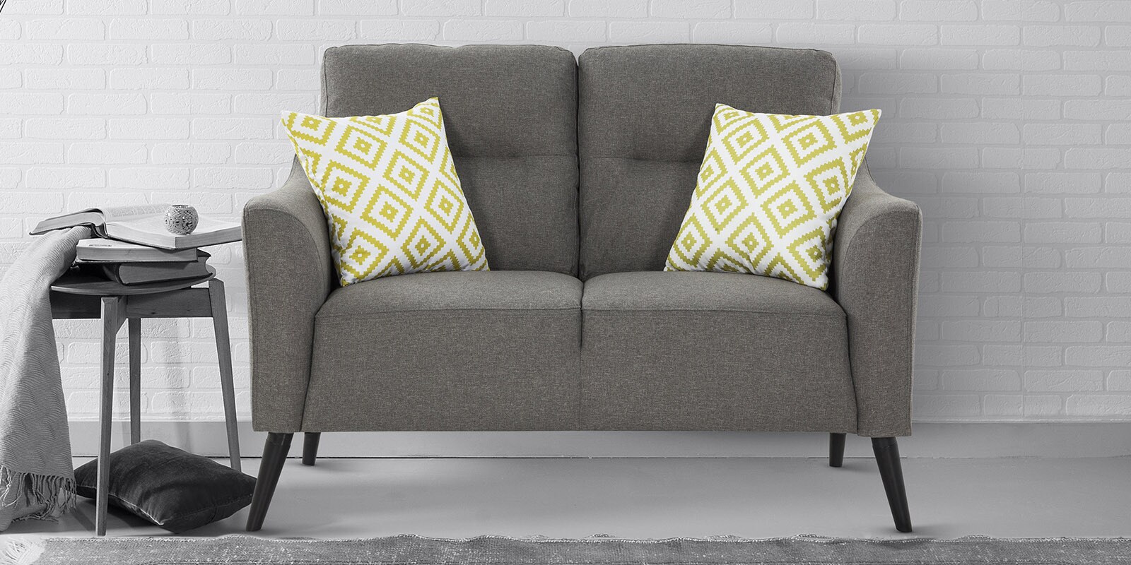 Buy Anchorage 2 Seater Sofa in Grey Colour at 32 OFF by Urban Living