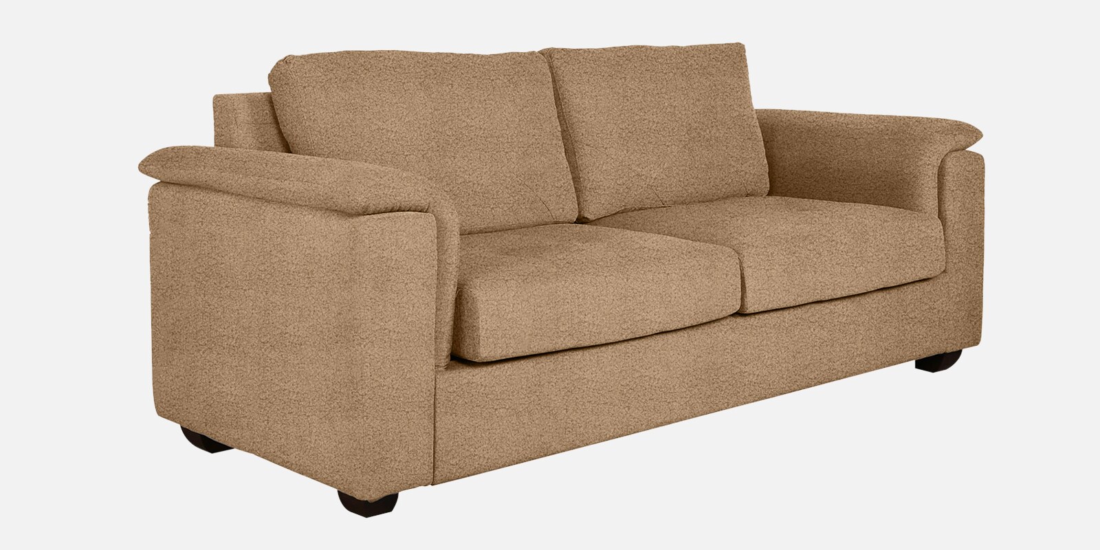 Andres Boucle Fabric 3 Seater Sofa In Beige Colour