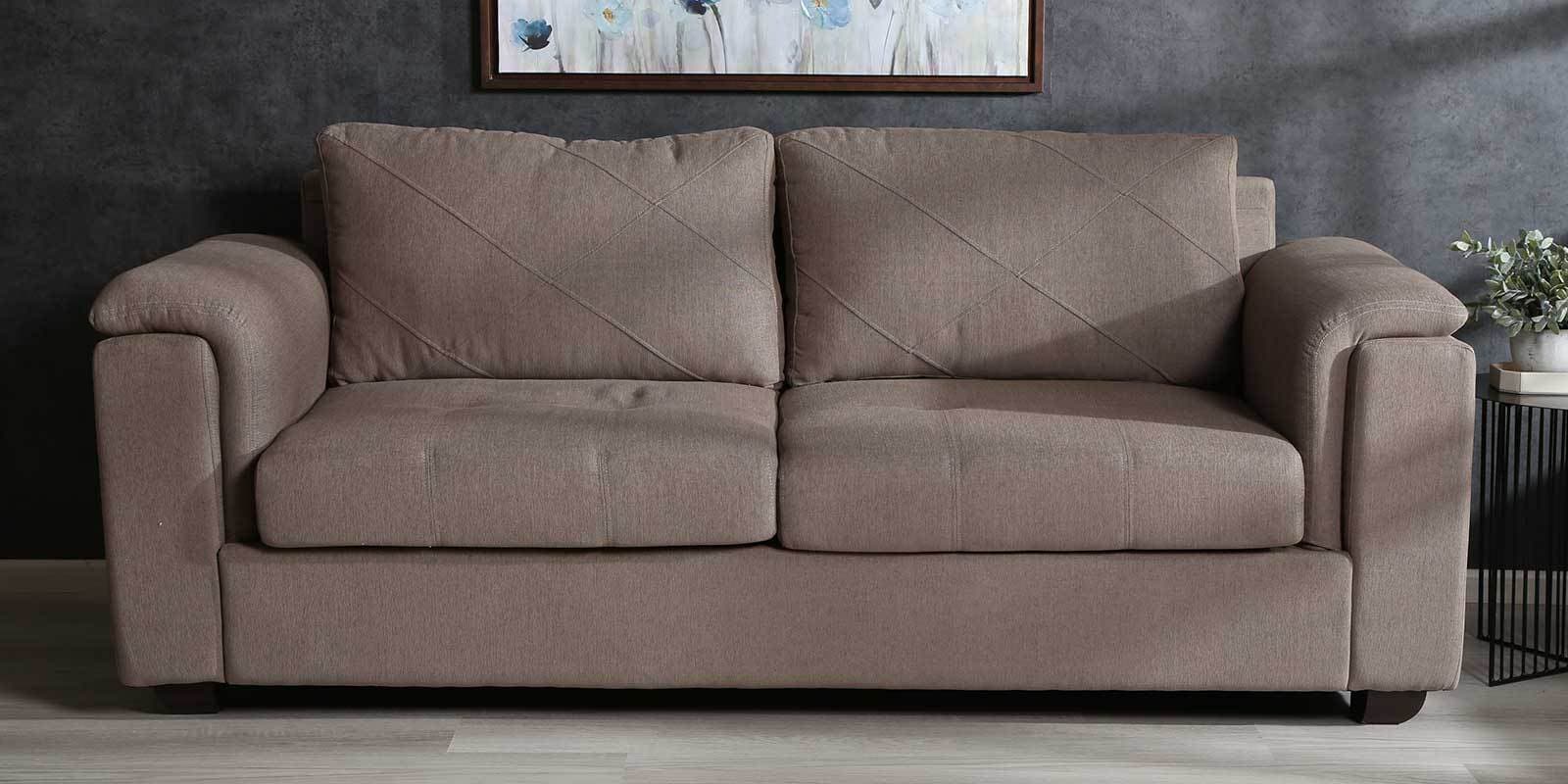 Andres Chenille Fabric 3 Seater Sofa In Sandy Brown Colour