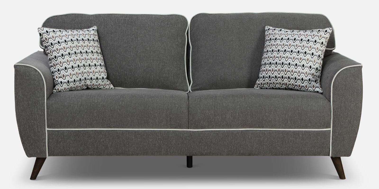 Buy Anniston Fabric 3 Seater Sofa In Dark Grey Colour At 2% OFF By ...