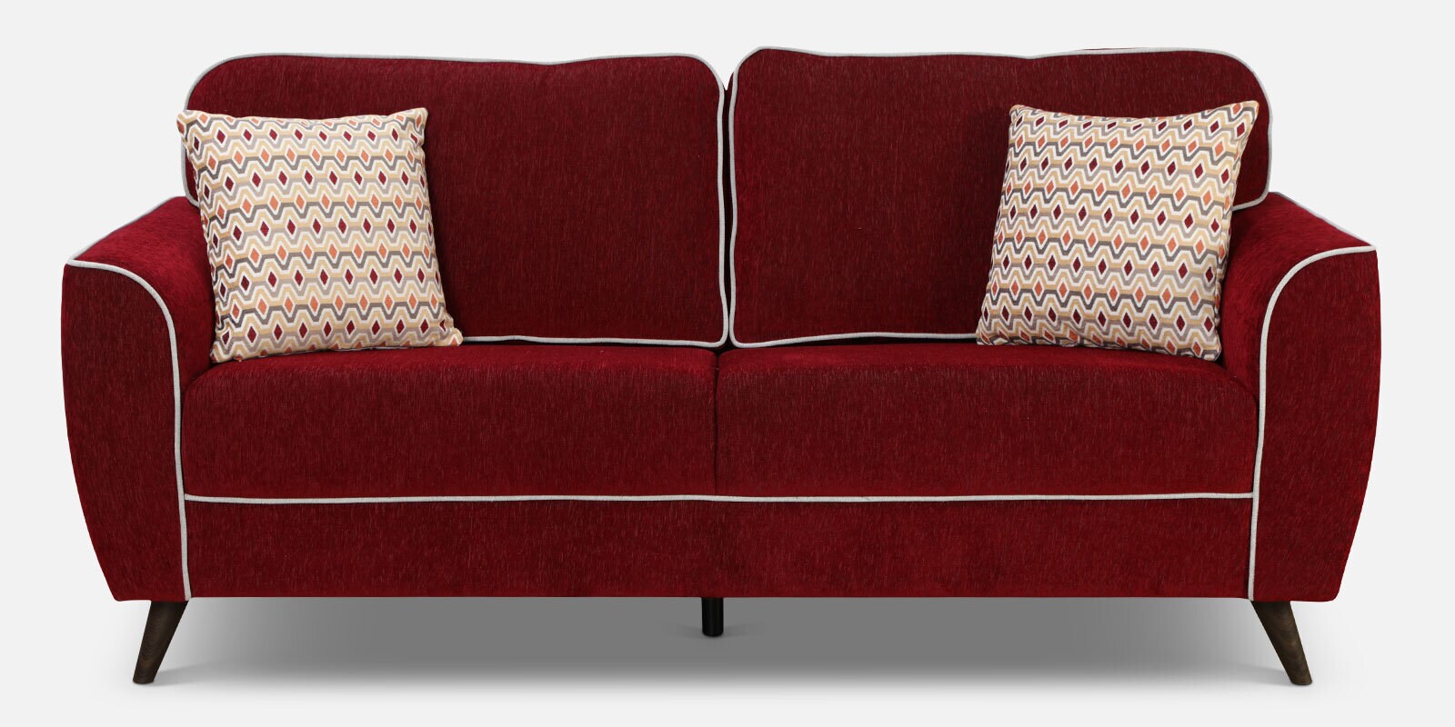 Buy Anniston Fabric 3 Seater Sofa In Rust Red Colour at 16 OFF by