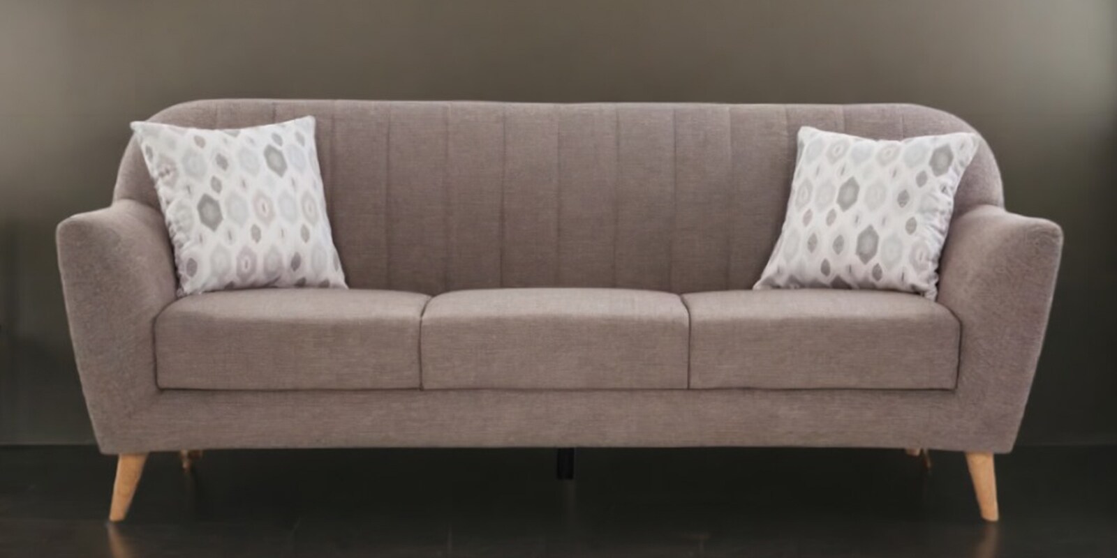 Antalya Fabric 3 Seater Sofa in Light Brown Colour Antalya Fabric 3 Seater Sofa in Light Brown Colour