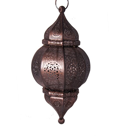 Buy Anasa Brown Metal Moroccan Lantern Online Hanging Lanterns