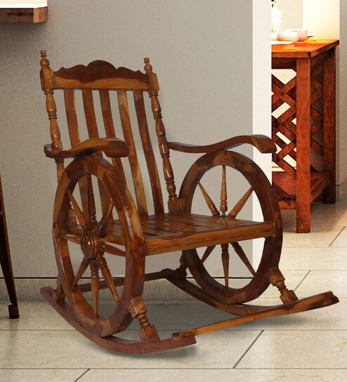 Ancient Rocking Chairs With Wheel By Confortofurnishing