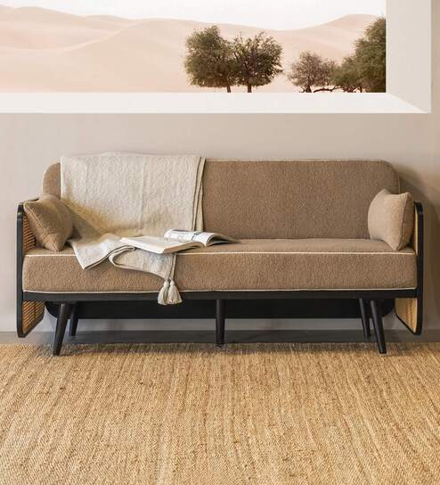 Buy Armada Three Seater Sofa in Beige Colour by Nilkamal Online