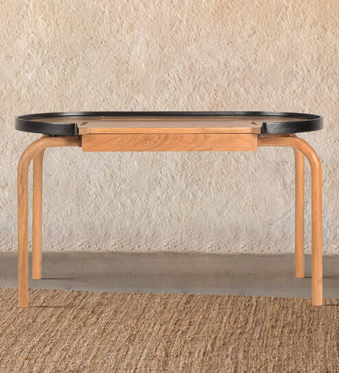 Andaman Teressa Solid Wood Study Table In Dual Tone Finish