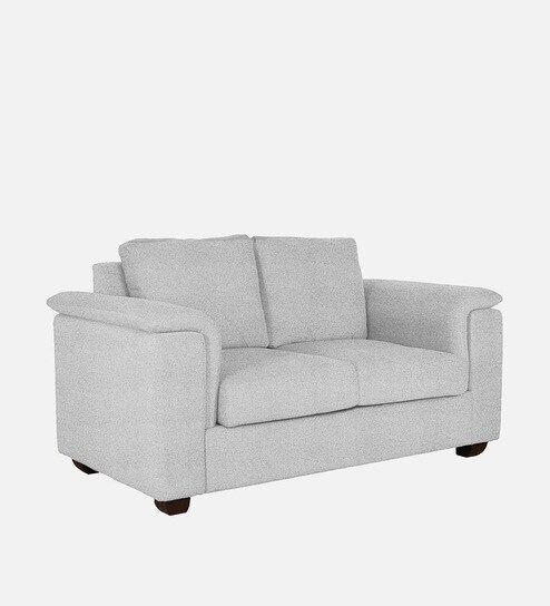 Andres Boucle Fabric 2 Seater Sofa In White Colour