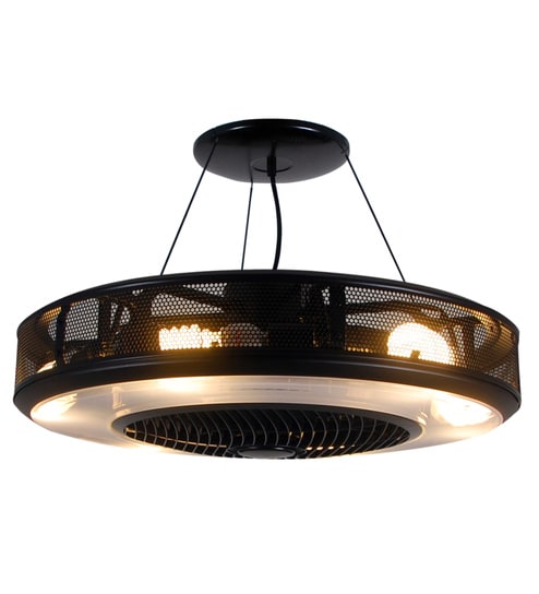 Buy Black Aura Chandelier Fan By Anemos Online Ceiling Lights