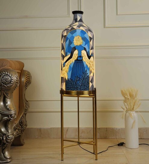 Angel Girl Floor Lamp with Foldable Metal Stand