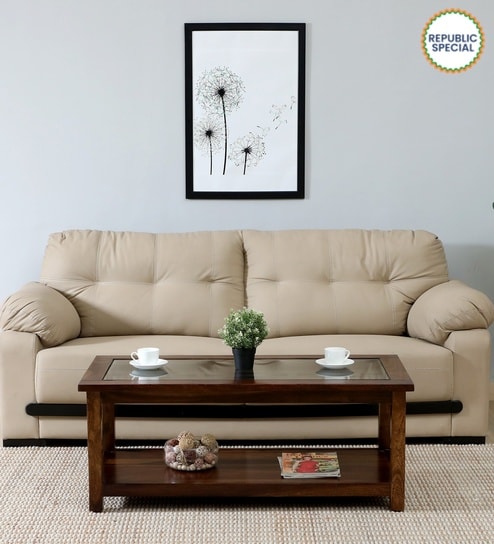 Anglet Sheesham Wood Coffee Table In Scratch Resistant Provincial Teak Finish