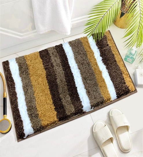 Anti Gold Microfibre 18x30 Inches Lightweight Bath Mat