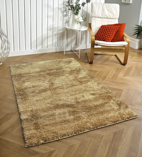 luxe home international Anti Gold Solid Microfiber 6 X 7 Feet Tufted Carpet-picture-37