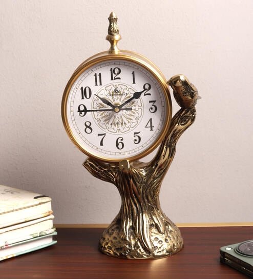 Antique Aluminium Table Clock (1 Piece)