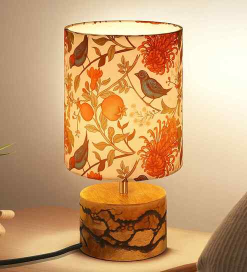 Floral Antique Base E27 Creative Bedside Lamps for Bedroom