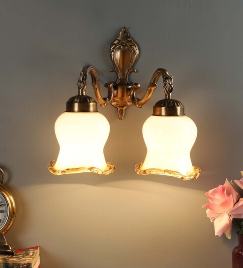 Troyes Antique Brass Brass Wall Sconces