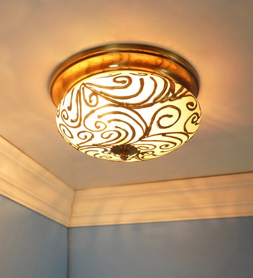 Antique Brass Jaipuria Brass Flush Mounted