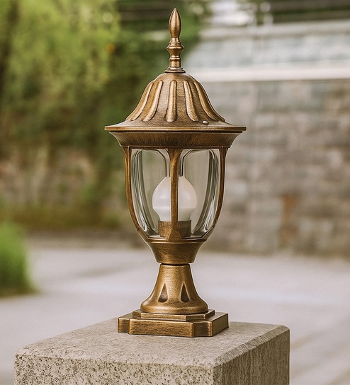 Antique Die-Cast Outdoor Post Main Gate Light-B22 Base