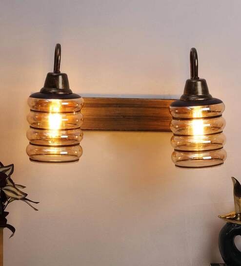 Biped Antique Gold Metal Wall Sconces by Foziq