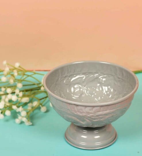 Reflections Grey Aluminium Serving Bowl