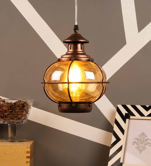 Antique Metal Single Hanging Light