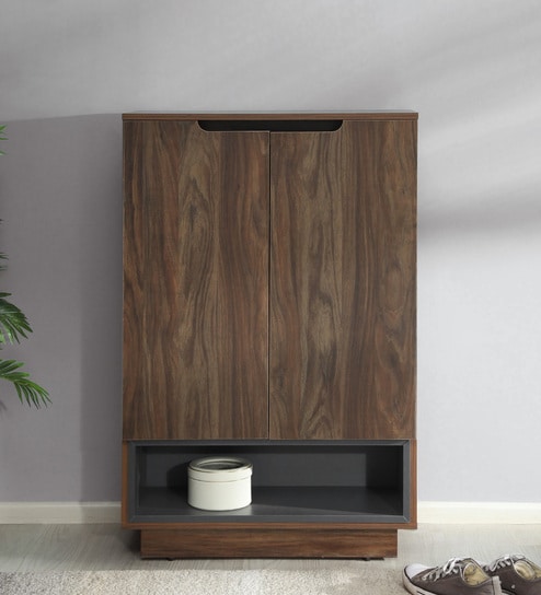 Antolin Shoe Cabinet In Natural Walnut Colour