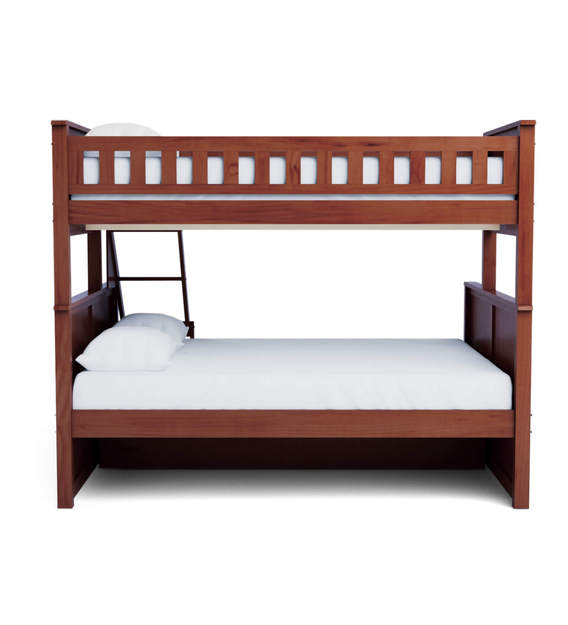 Buy Antonia Bunk Bed (Single & Queen) with Pull Out Bed in Walnut
