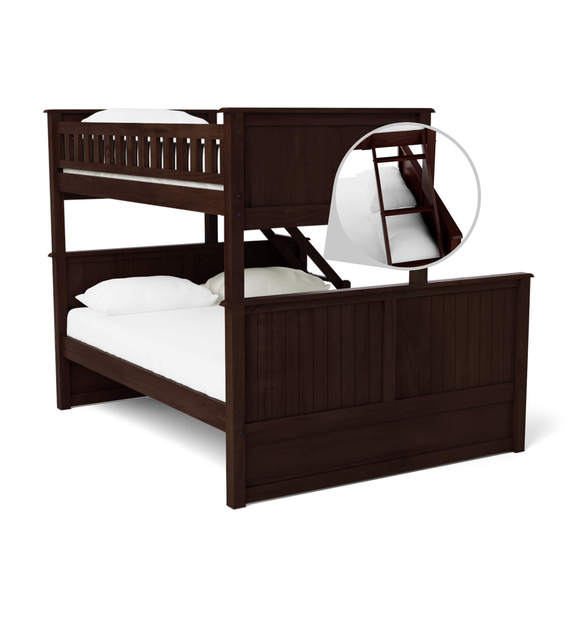 Buy Antonia Bunk Bed (Single & Queen) with Pull Out Bed in Wenge Finish