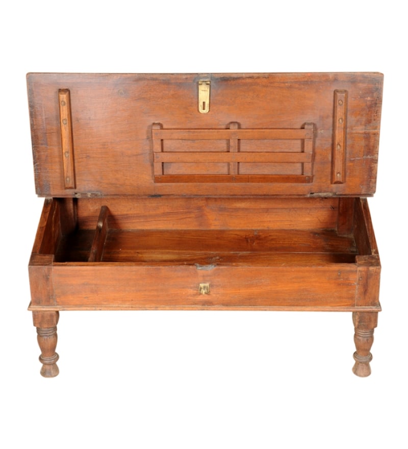 Buy Rangilo Rajasthan Antique Teak Wood Writing Desk Online Indian