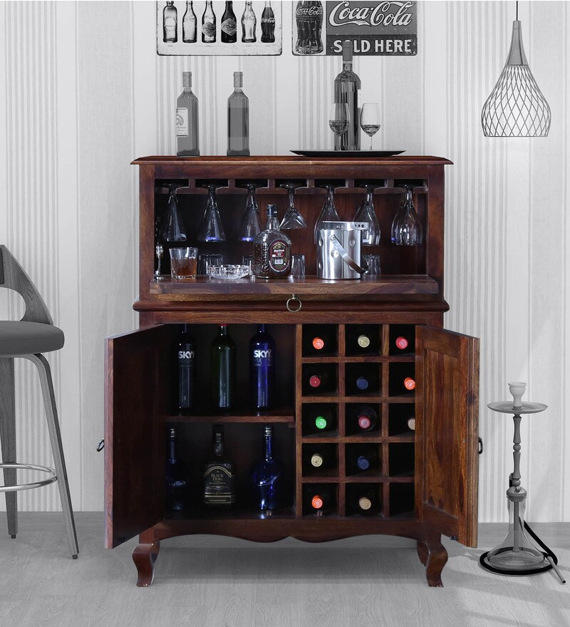 Buy Anne Solid Wood Bar in Provincial Teak Finish Amberville