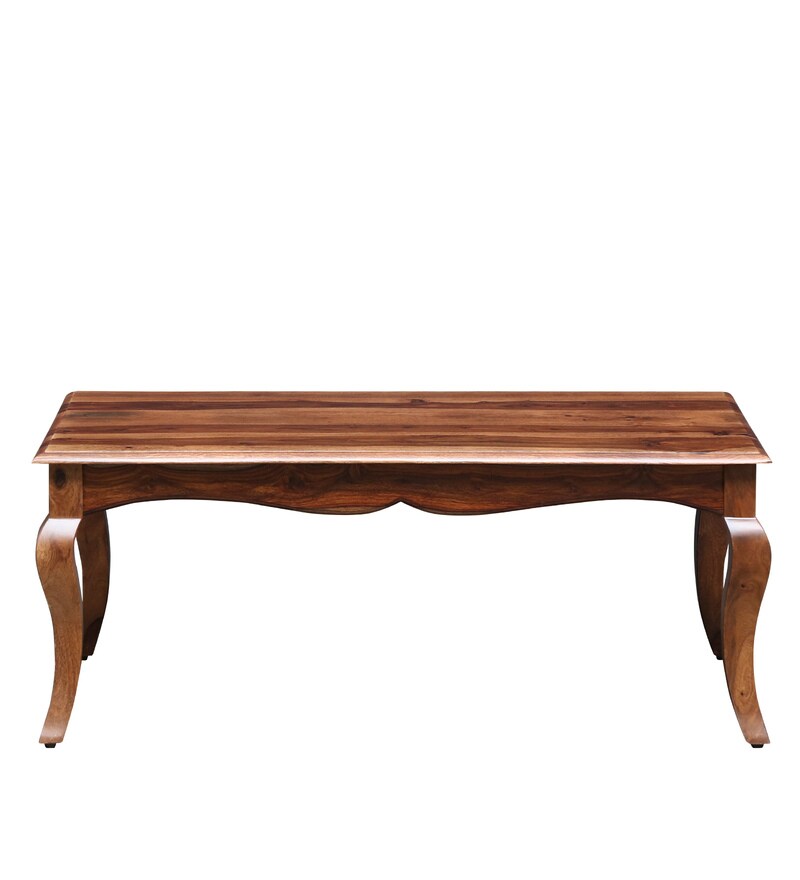 Buy Anne Solid Wood Coffee Table in Rustic Teak Finish By Amberville ...