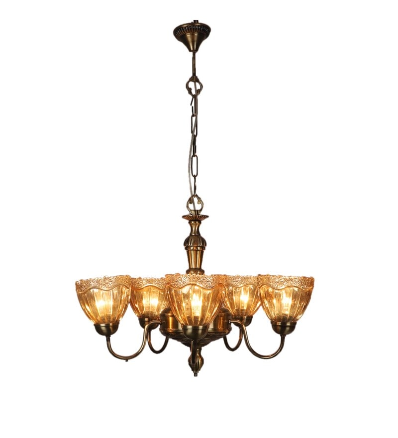 Buy Antique Brass Aluminium Chandeliers By Eliante By Jainsons Lights