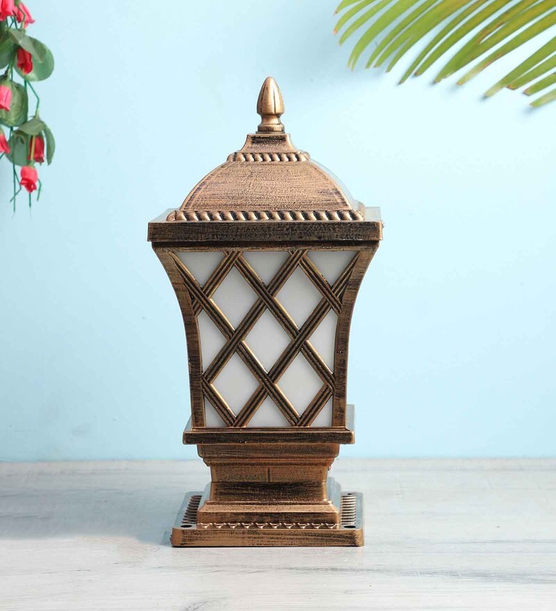 Buy Antique Gold Aluminium Gate Light By Learc Led Lighting Online Gate Lights Outdoor