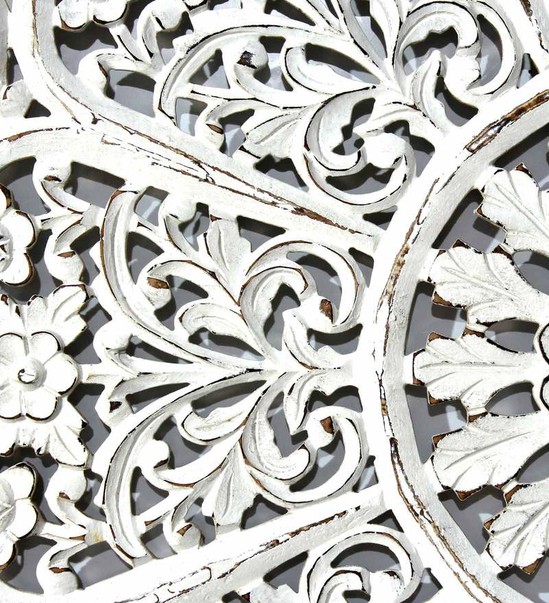 Buy White Wood Decorative Wall Art By Craftter Online Wooden Wall Art