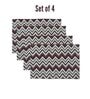 Brown (13 x 18 Inches) Cotton Geometric (Set of 4) Placemat