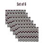 Brown (13 x 18 Inches) Cotton Geometric (Set of 6) Placemat