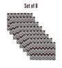 ANA Chevron Table Placemats Set of 8 Jacquard Woven| Heat Resistant | Washable | Non Slip Placemats Tea Table Cover |(13x18 Inches, Chevron)