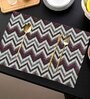 ANA Chevron Table Placemats Set of 8 Jacquard Woven| Heat Resistant | Washable | Non Slip Placemats Tea Table Cover |(13x18 Inches, Chevron)