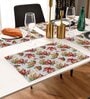 Set of 4 Floral Print Non Slip Placemats
