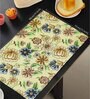 ANA Floral Leaves Table Placemats Set of 8 Jacquard Woven Multicolor| Heat Resistant | Washable | Non Slip Placemats Tea Table Cover |(13x18 Inches, Floral Leaves)
