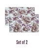 Maroon (13 x 18 Inches) Cotton Floral (Set of 2) Placemat