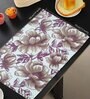 Maroon Cotton Floral (Set of 7) Table Linen Set
