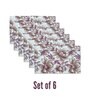 Maroon Cotton Floral (Set of 7) Table Linen Set
