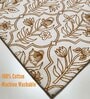 ANA Table Placemats Set of 8 100% Cotton Machine Washable Floral Yellow | Dining Table mates Non-Slip Heat Resistant Tableware