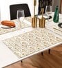 ANA Table Placemats Set of 8 100% Cotton Machine Washable Floral Yellow | Dining Table mates Non-Slip Heat Resistant Tableware